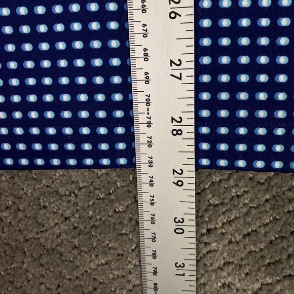 Mizzen + Main Polo Shirt Mens Medium Classic Fit Blue Geometric Golf Performance - Picture 12 of 12